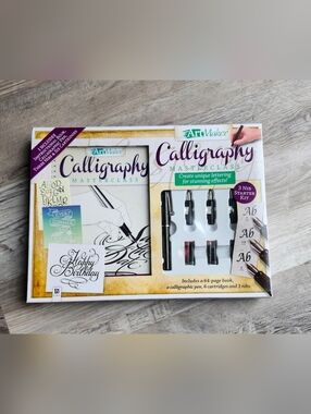 ArtMaker Calligraphy Kit Masterclass Pen Nibs Book Beginner Set New